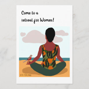invitation de femme posant du yoga