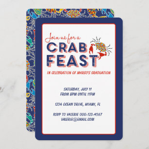 Invitation de festin de crabe