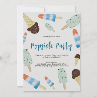 Invitation de fête à l'eau colorée en été avec des