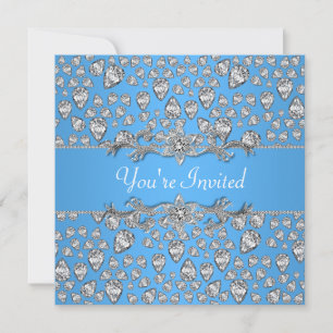 Invitation de fête à toutes occasions Diamants Arg