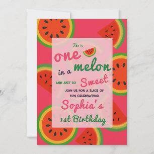 Invitation de fête au melon d'été