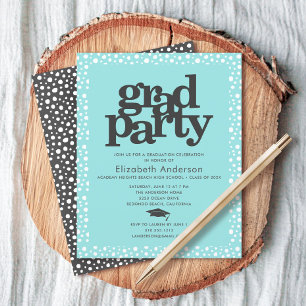 Invitation de fête audacieuse avec casquette de re