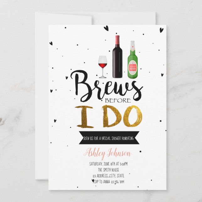 Invitation de fête avant que je ne fasse la bière (Devant)