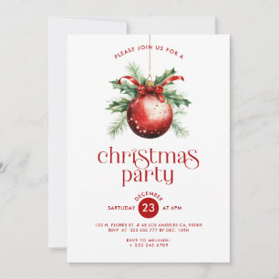Invitation de fête avec décoration sur le thème de