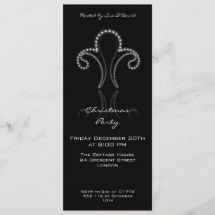 Invitation de fête avec des étoiles brillantes en