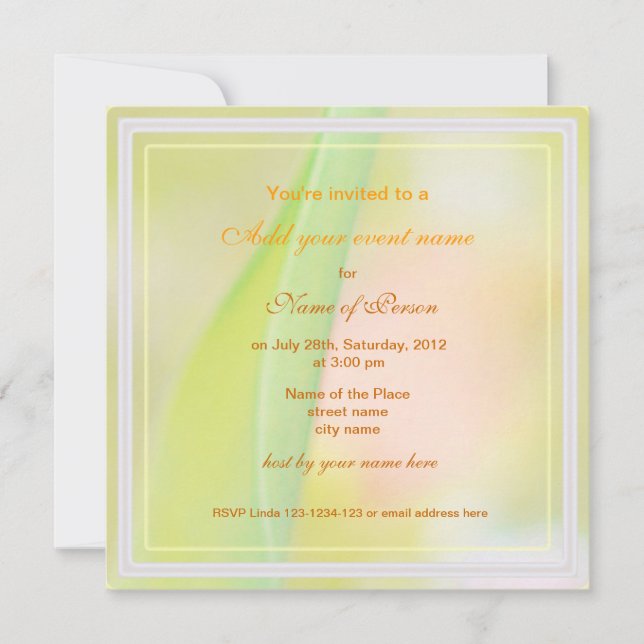 invitation de fête avec fleur de tulipe rouge (Devant)