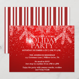 Invitation de fête avec ornements de Noël