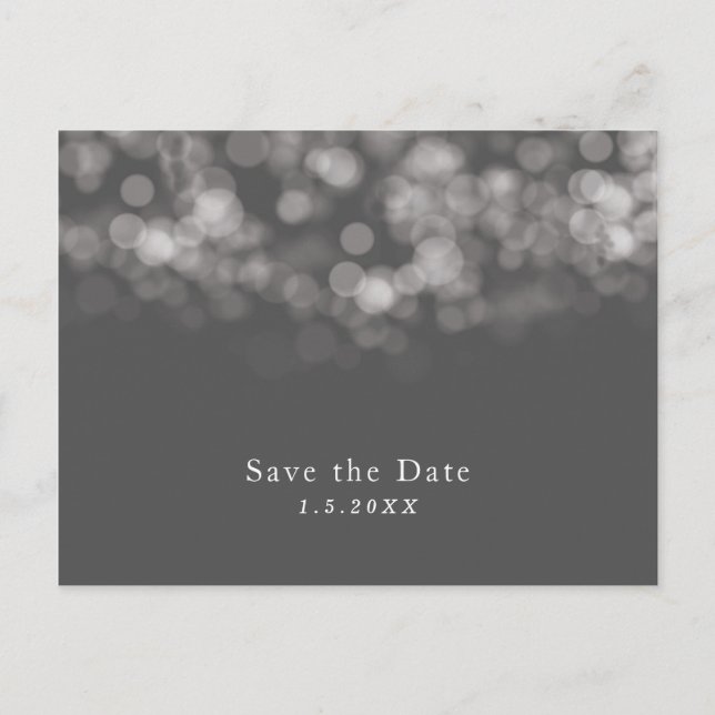 Invitation de fête chic avec lumières minimales mo (Devant)
