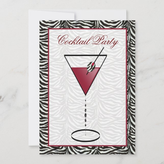 Invitation de fête chic pour cocktail (Devant)