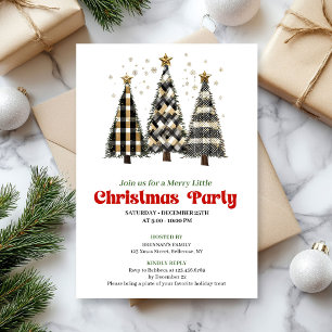 Invitation de fête classique pour un arbre de Noël