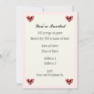 Invitation de fête - Conception de rose