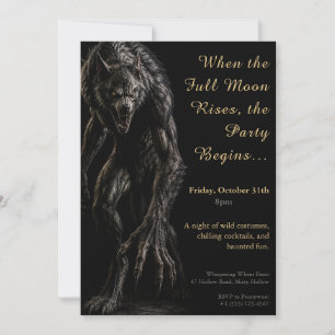 Invitation de fête costumée pour Halloween avec hu