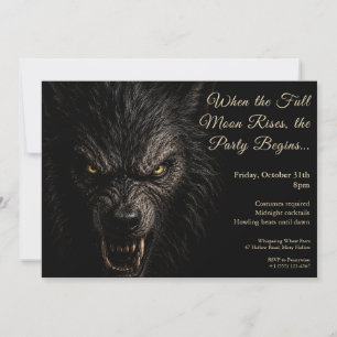 Invitation de fête costumée pour Halloween avec hu