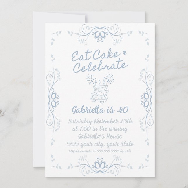 Invitation de fête d'anniversaire (Devant)