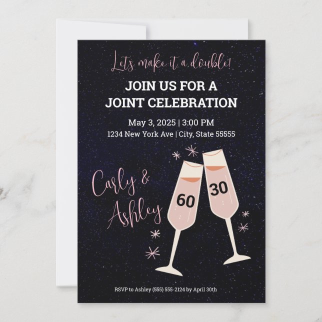 Invitation de fête d'anniversaire (Devant)