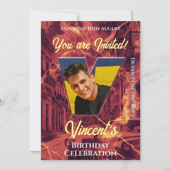 Invitation de fête d'anniversaire (Devant)
