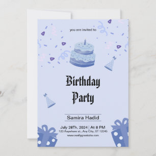 Invitation de fête d'anniversaire