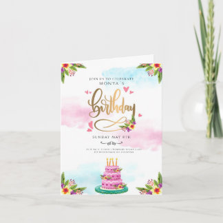 Invitation de fête d'anniversaire