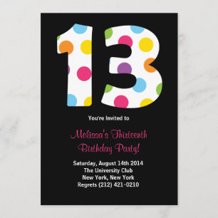 Invitation de fête d'anniversaire 13
