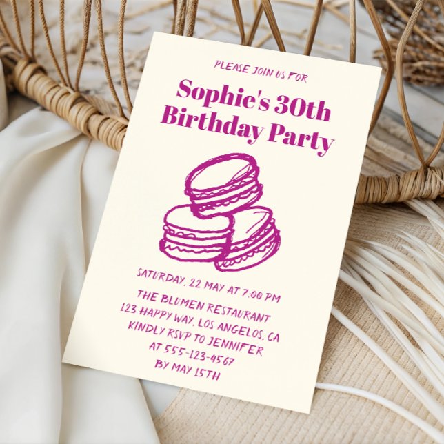 Invitation de fête d'anniversaire 30 ans Chic Crea (Créateur téléchargé)