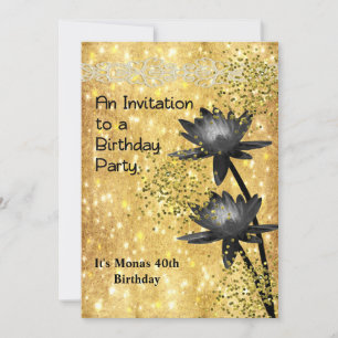 Invitation de fête d'anniversaire 40e anniversaire