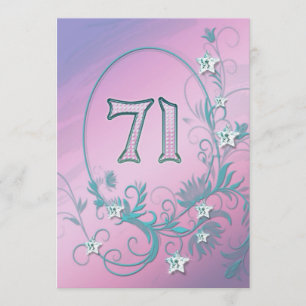 Invitation de fête d'anniversaire 71 années
