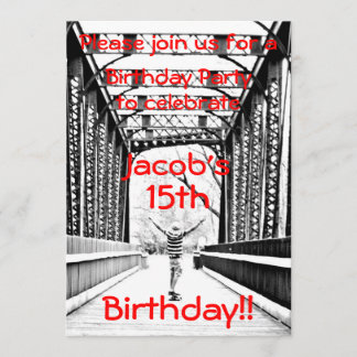 Invitation de fête d'anniversaire à bord