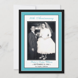 Invitation de fête d'anniversaire (aqua)