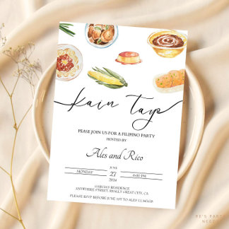 Invitation de fête d'anniversaire aux Philippines