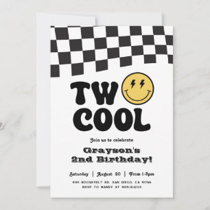 Invitation de fête d'anniversaire avec visage sour