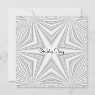 Invitation de fête d'anniversaire blanche