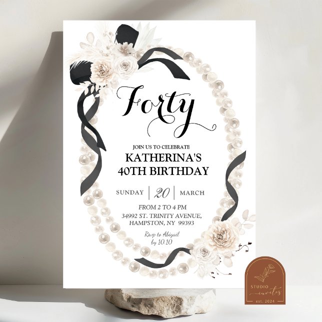Invitation de fête d'anniversaire bohème avec ruba (Créateur téléchargé)