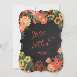 Invitation de fête d'anniversaire, Corail, tableau