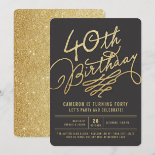 Invitation de fête d'anniversaire d'adulte