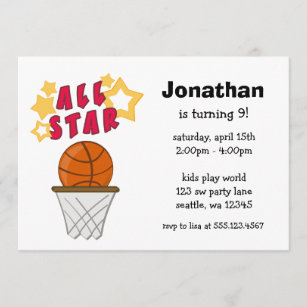 Invitations De Basket Ball Anniversaires Zazzle Fr