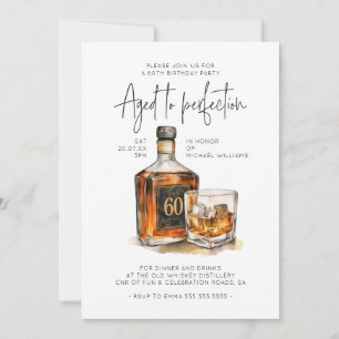 Invitation de fête d'anniversaire de 60 ans au whi