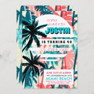 Invitations Faire Part Cartes Anniversaire 40 Ans Zazzle