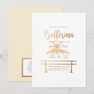 Invitations De Ballerine Anniversaires Zazzle Fr