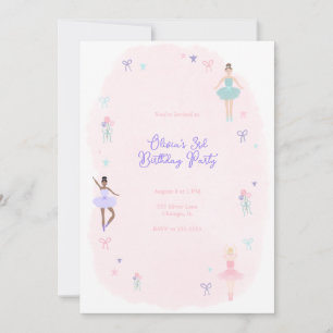 Invitation de fête d'anniversaire de ballet