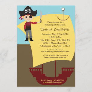 invitation de fête d'anniversaire de bateau de