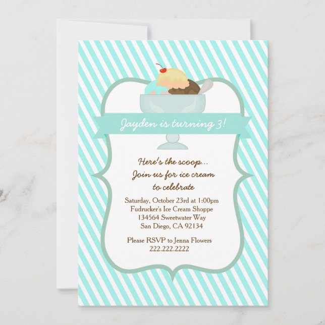 Invitation de fête d'anniversaire de bonbons à (Devant)