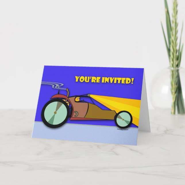 Invitation de fête d'anniversaire de buggy des dun (Devant)