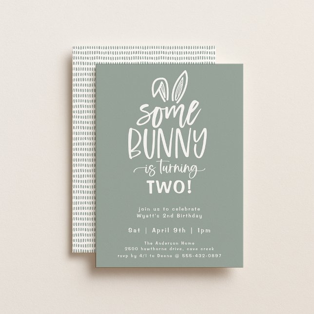 Invitation De Fête D'Anniversaire De Bunny (Créateur téléchargé)
