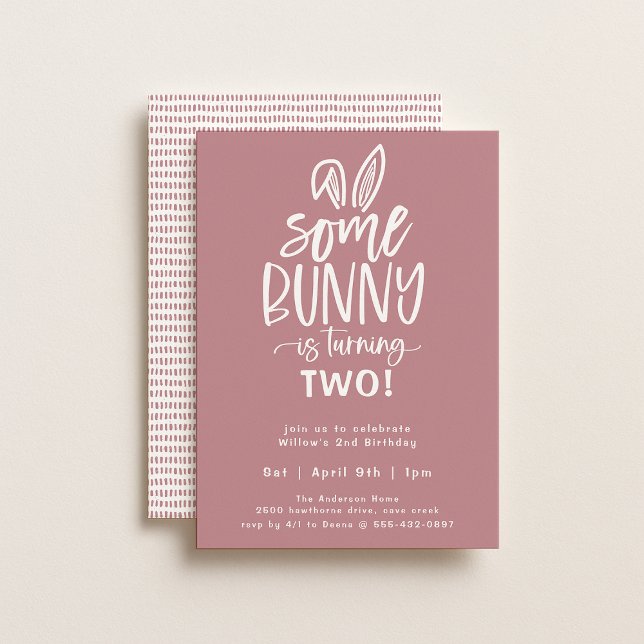 Invitation De Fête D'Anniversaire De Bunny (Créateur téléchargé)
