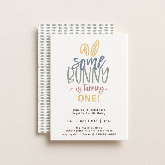 Invitation De Fête D'Anniversaire De Bunny (Créateur téléchargé)