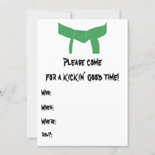 Invitation de fête d'anniversaire de ceinture