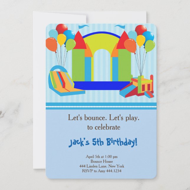 Invitation de fête d'anniversaire de Chambre de (Devant)