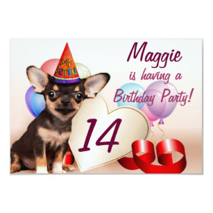 Invitations Chiwawa Anniversaires Zazzle Fr