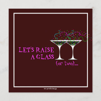 Invitation de fête d'anniversaire de cocktail de
