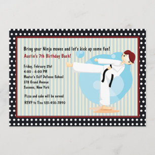 Invitation de fête d'anniversaire de coup-de-pied